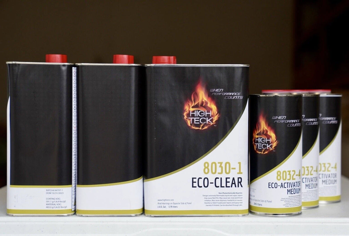 3 KITS!! High Teck 8030 High Gloss 4:1 Automotive Clear coat Gallon w/Hardeners!