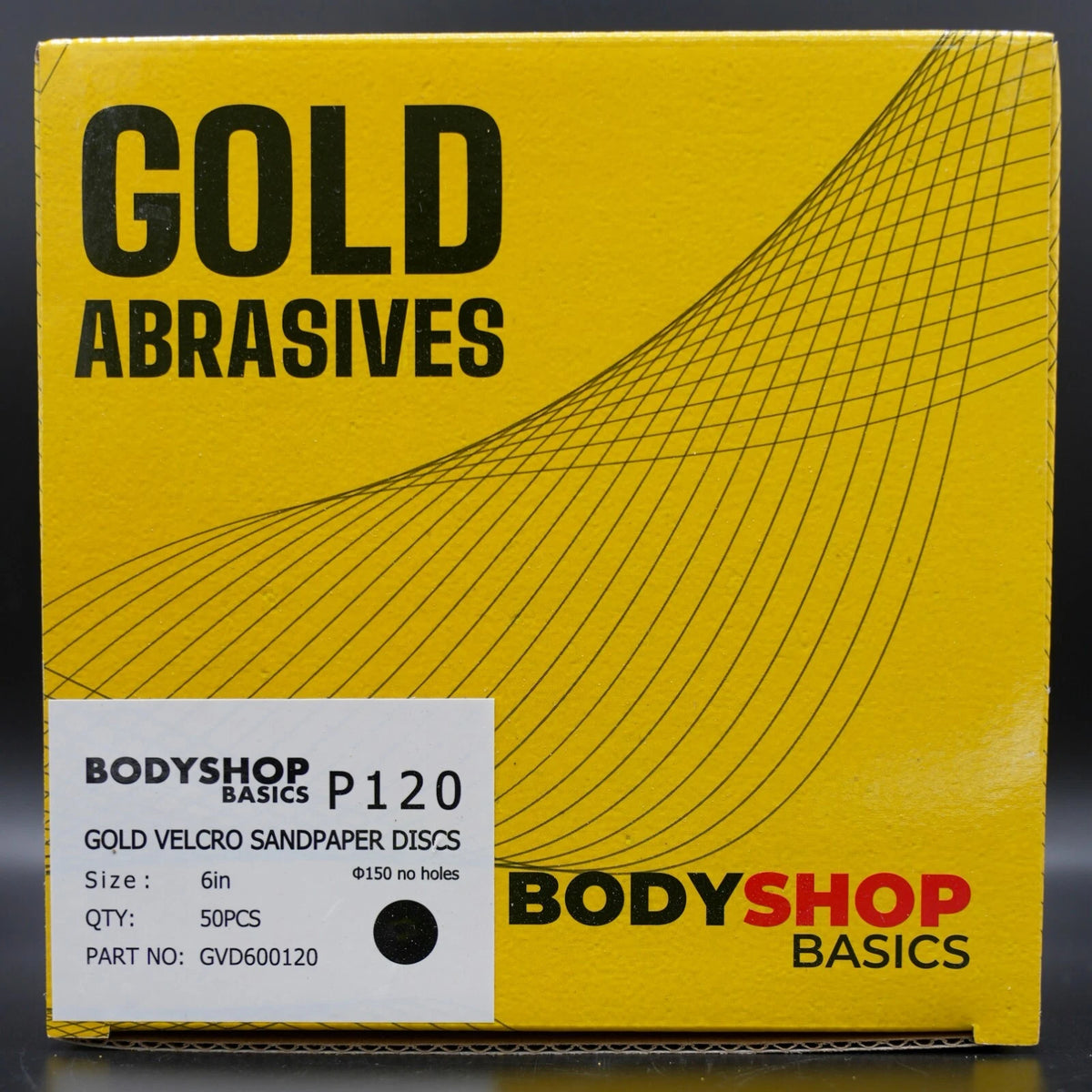 6" Gold Hook & Loop DA Abrasive Automotive Sandpaper 40-800 Grit 50/Box
