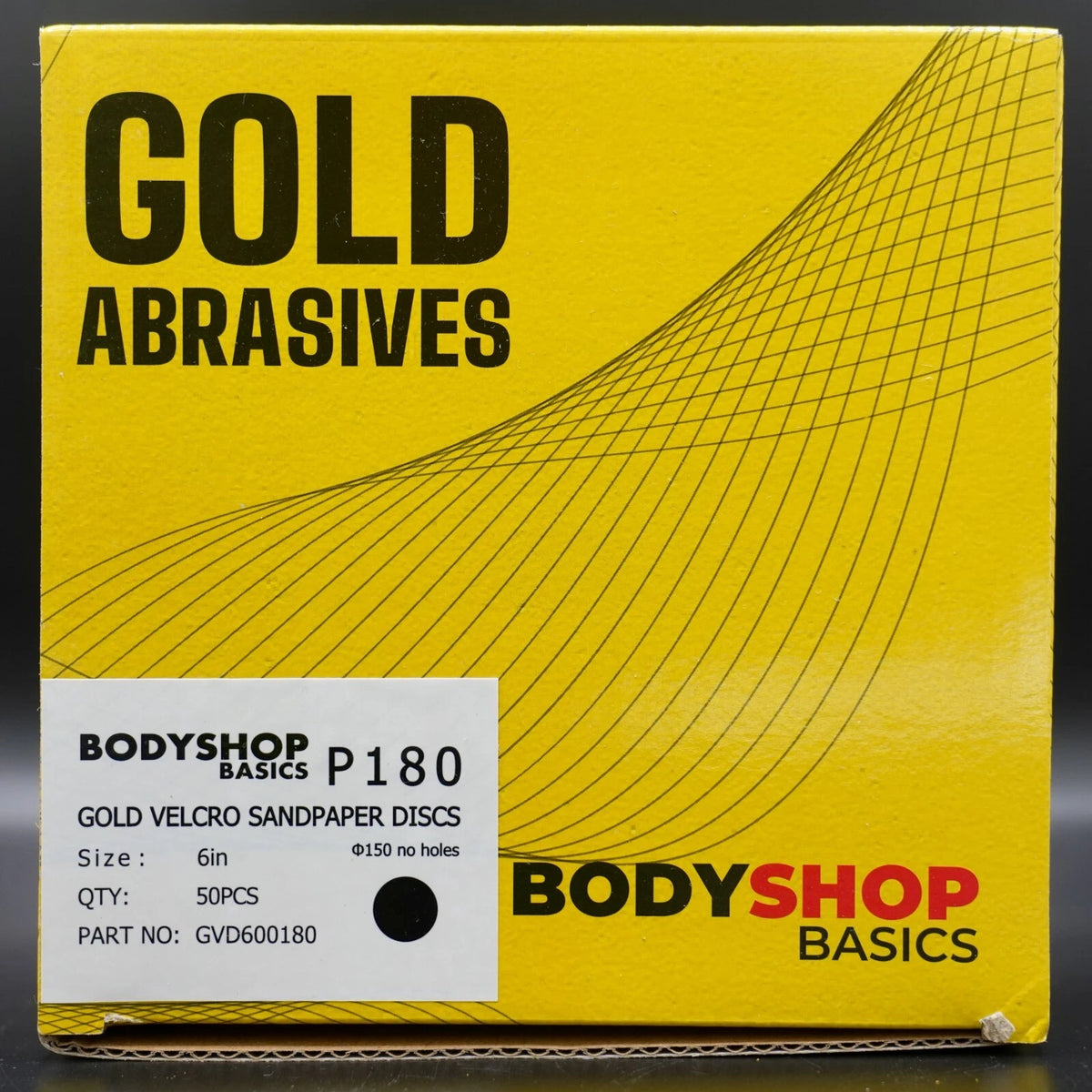 6" Gold Hook & Loop DA Abrasive Automotive Sandpaper 40-800 Grit 50/Box