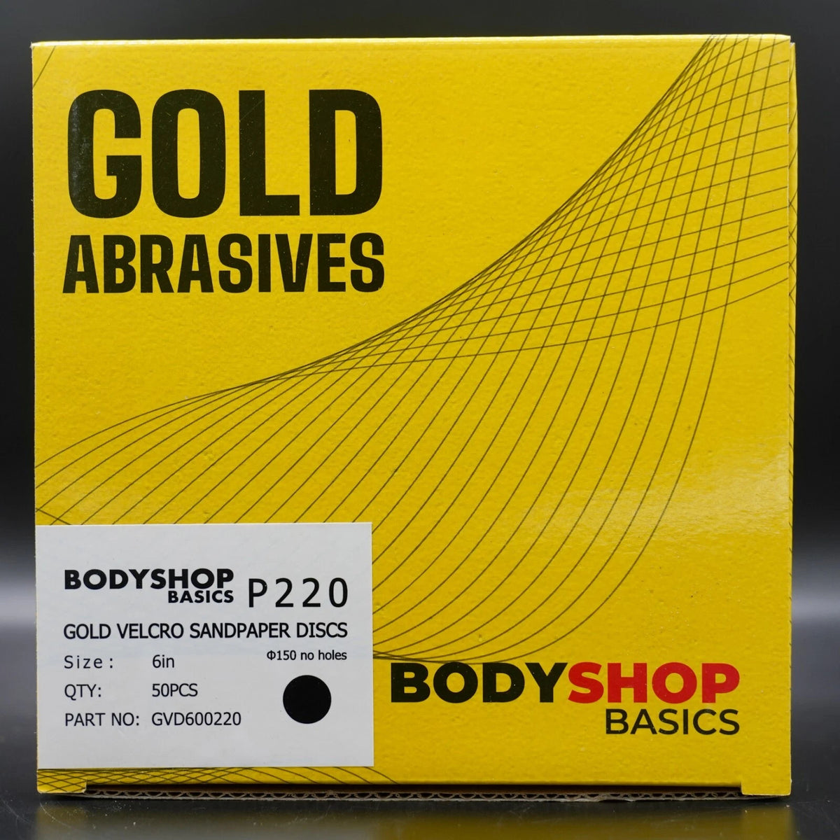 6" Gold Hook & Loop DA Abrasive Automotive Sandpaper 40-800 Grit 50/Box
