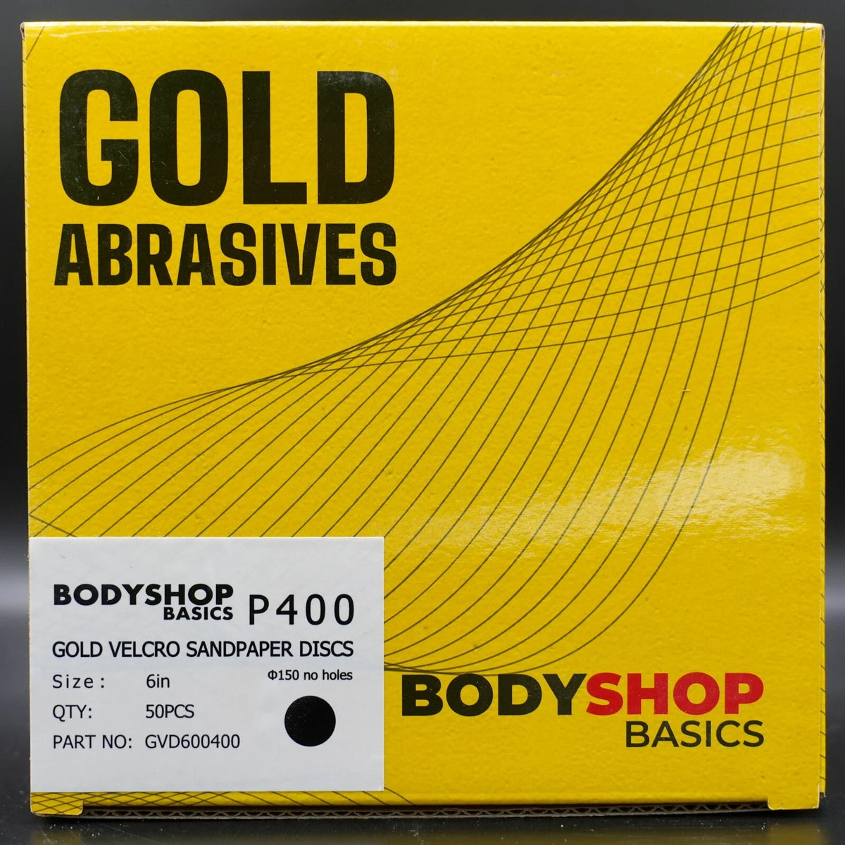 6" Gold Hook & Loop DA Abrasive Automotive Sandpaper 40-800 Grit 50/Box
