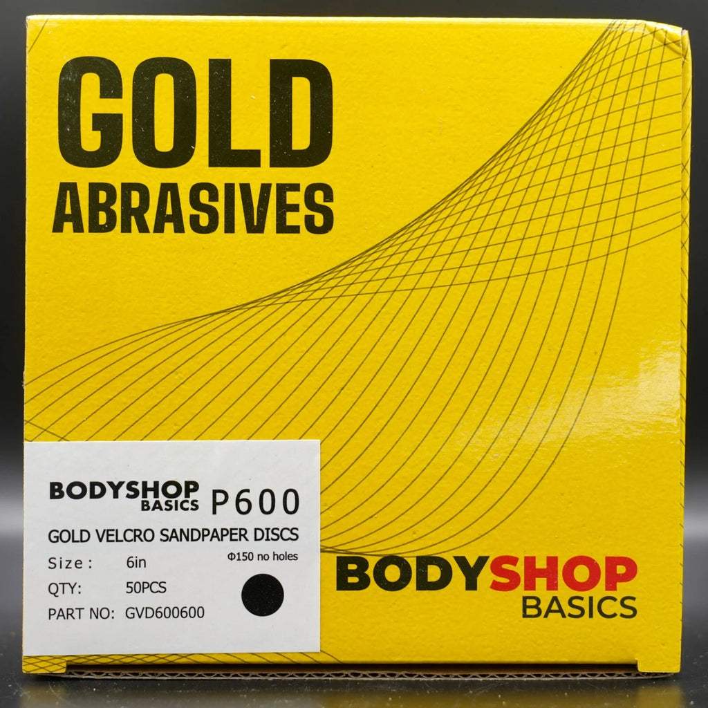 6" Gold Hook & Loop DA Abrasive Automotive Sandpaper 40-800 Grit 50/Box