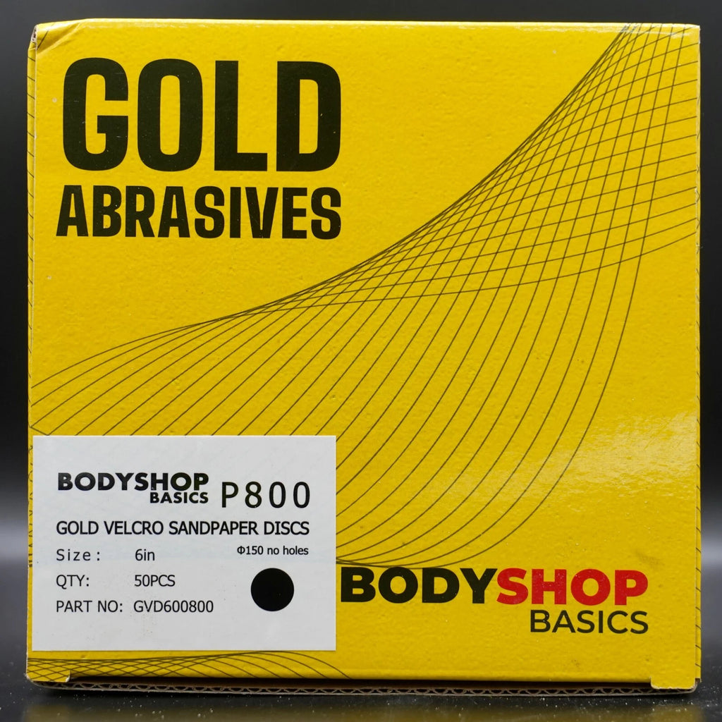 6" Gold Hook & Loop DA Abrasive Automotive Sandpaper 40-800 Grit 50/Box