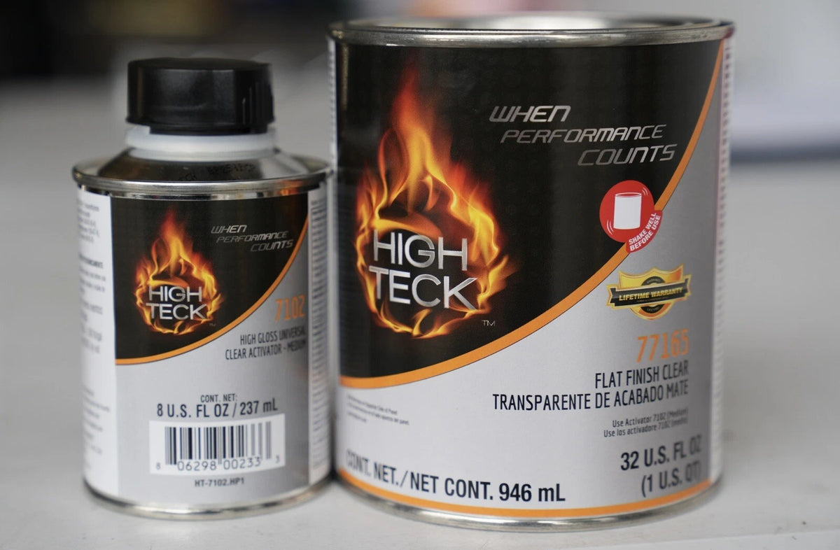 High Teck Matte Clear Coat QUART Kit. Auto Flat Finish Clearcoat! 77165