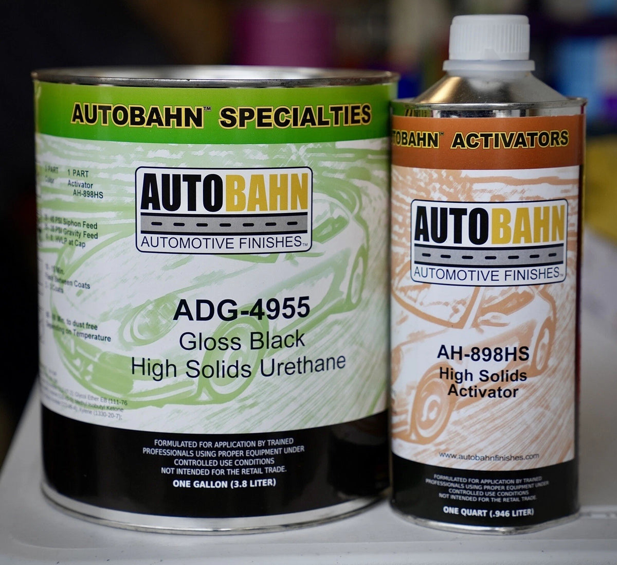 AutoBahn ADG4955 Gloss Black High Solids Urethane Single Stage Paint GALLON Kit!