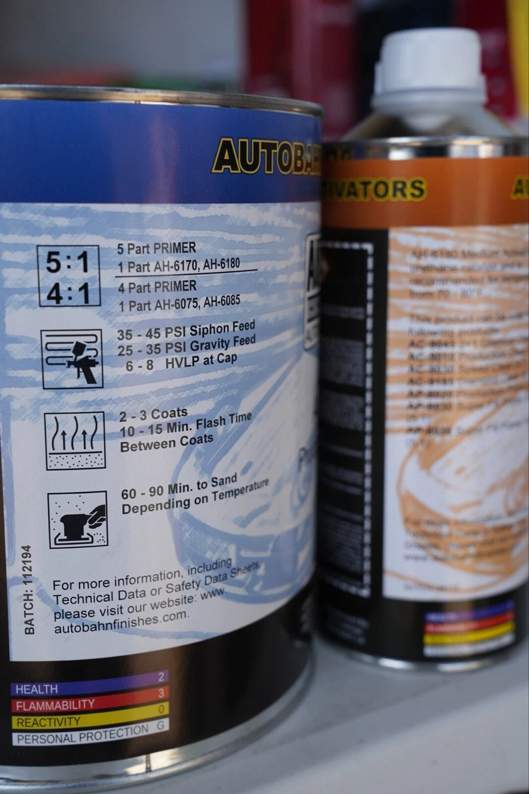Autobahn 2K Production Primer Surfacer Gray GALLON Kit Automotive Primer AP 8020