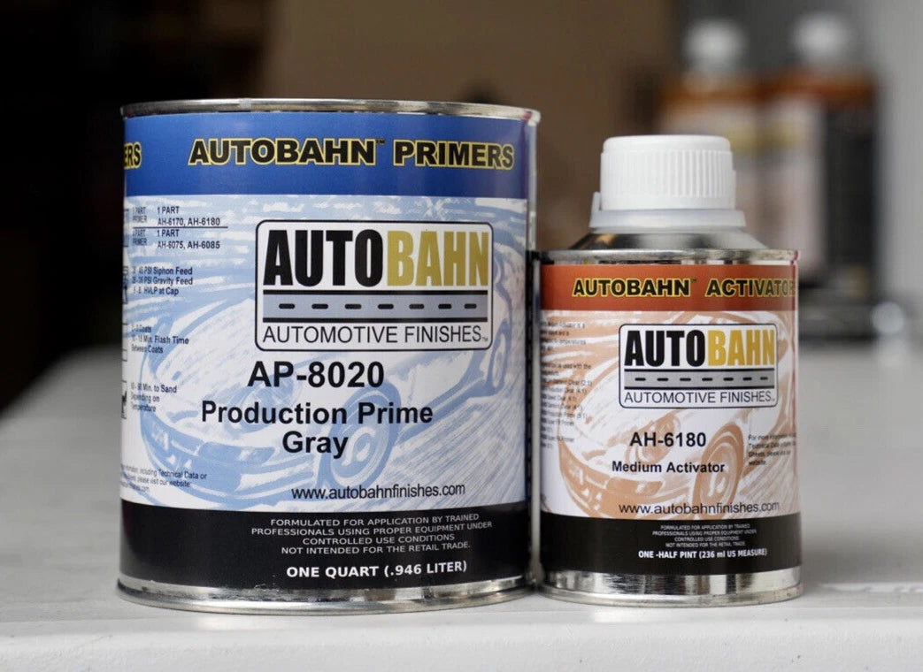 Autobahn 2K Production Primer Surfacer Gray QUART Kit Automotive Primer AP 8020
