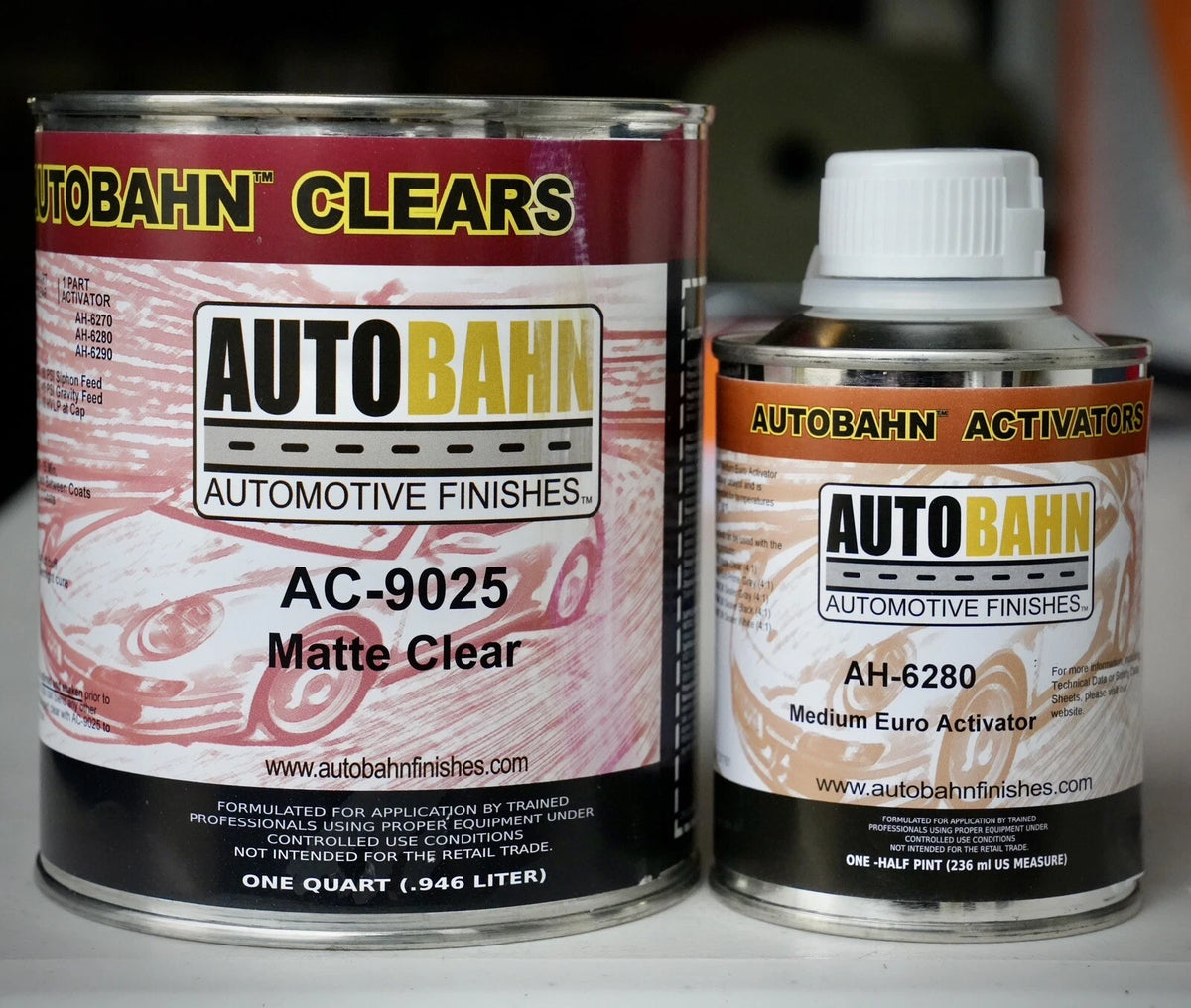 Autobahn 4:1 Matte Clear coat QUART Kit. Auto Flat Finish Clearcoat! AC-9025