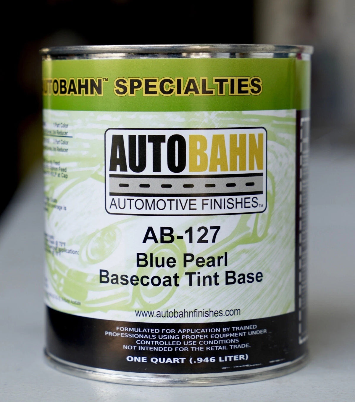 Autobahn AB-127 Blue Pearl Basecoat Tint Base Urethane Auto Paint QUART Size!