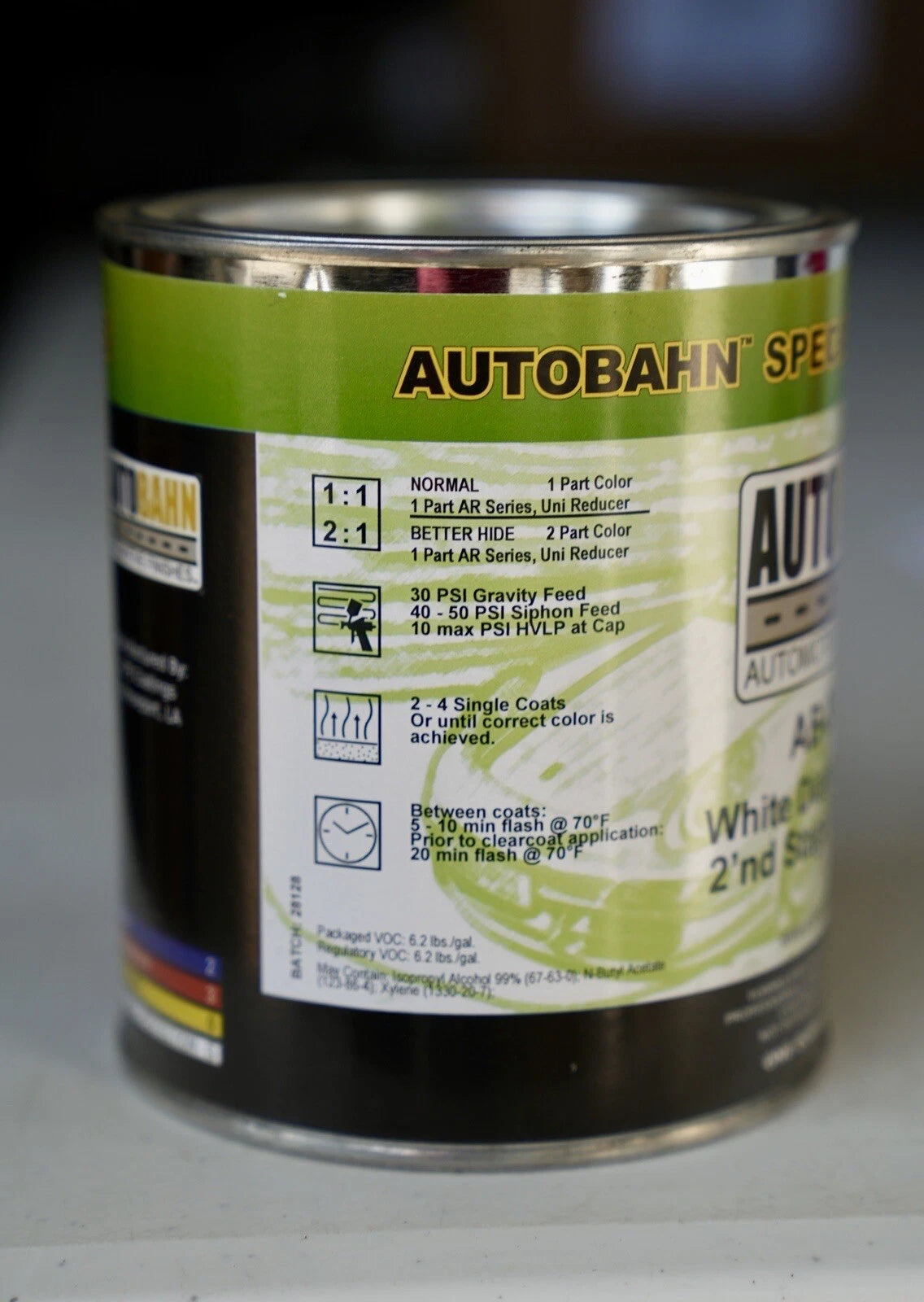 Autobahn AB-800J White Diamond Pearl Basecoat QUART!GM 800J Automotive Car Paint