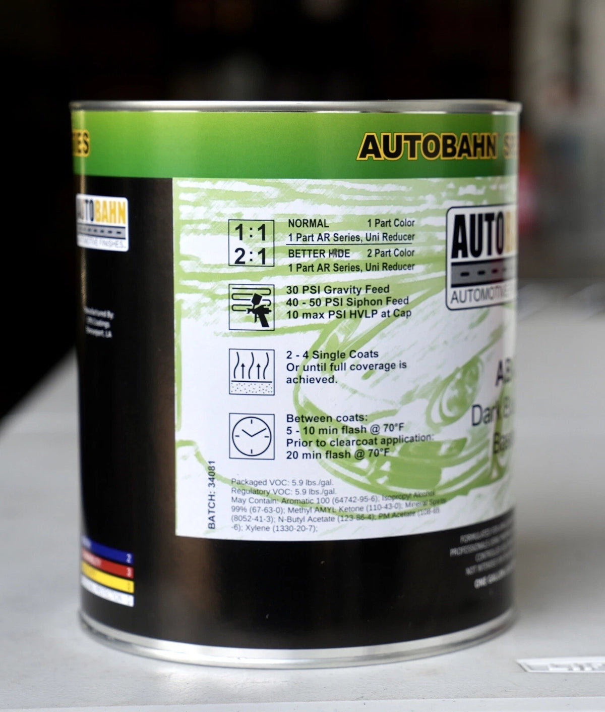 Autobahn AB-DX Dark Blue Pearl Basecoat Auto Paint GALLON Size Ford DX!
