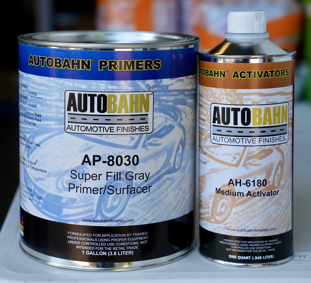 Autobahn AP 8030 Gray 2K SUPER FILL Auto Primer Surfacer GALLON Kit/High Teck