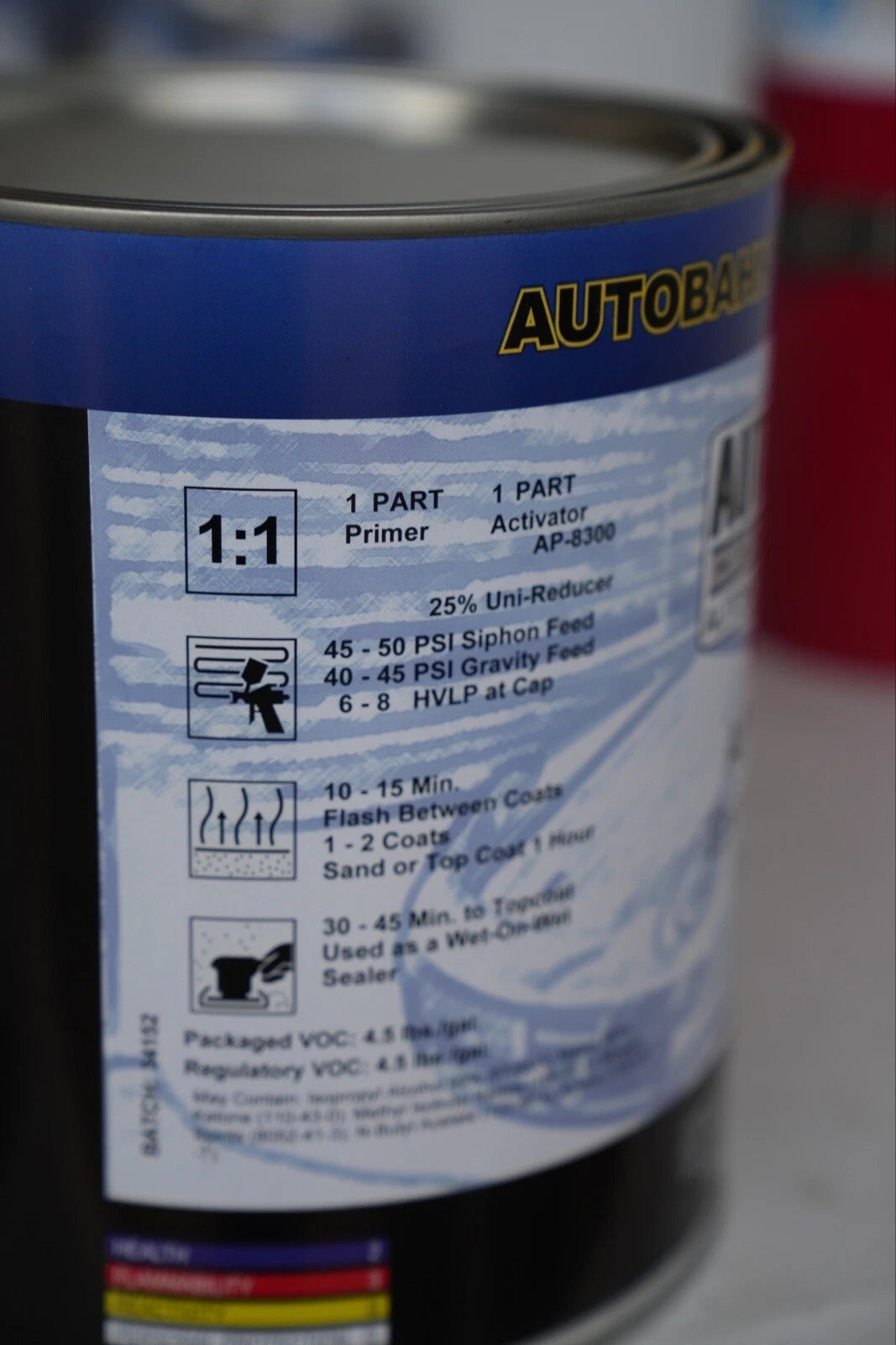 Autobahn AP8377 Automotive DTM Epoxy Primer GALLON KIT WHITE 1:1 MIX