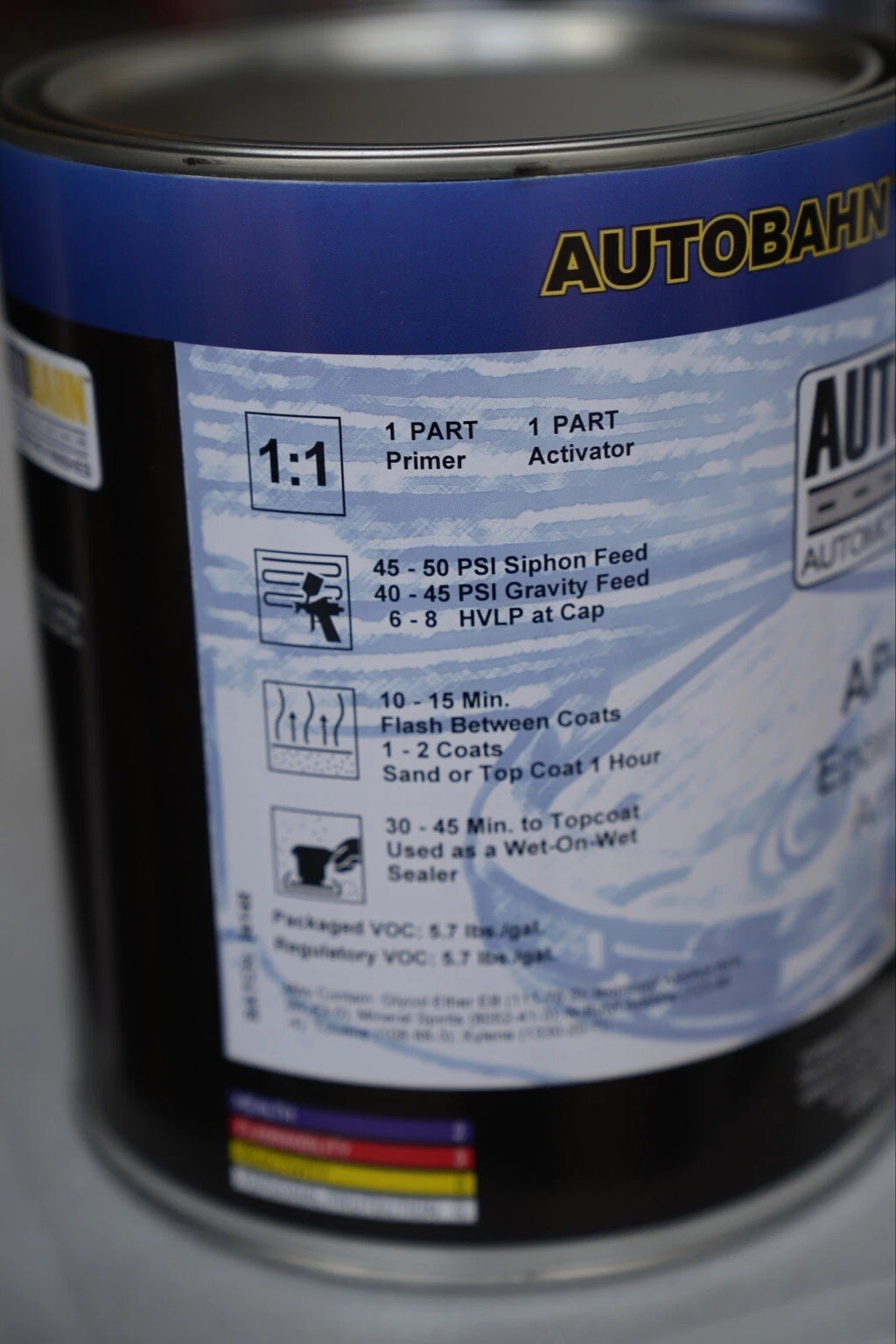 Autobahn AP8377 Automotive DTM Epoxy Primer GALLON KIT WHITE 1:1 MIX