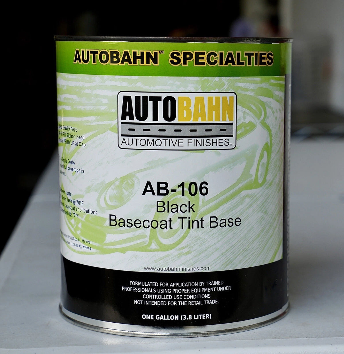 Autobahn Black Basecoat Tint Base Car Auto Paint GALLON AB-106 Urethane