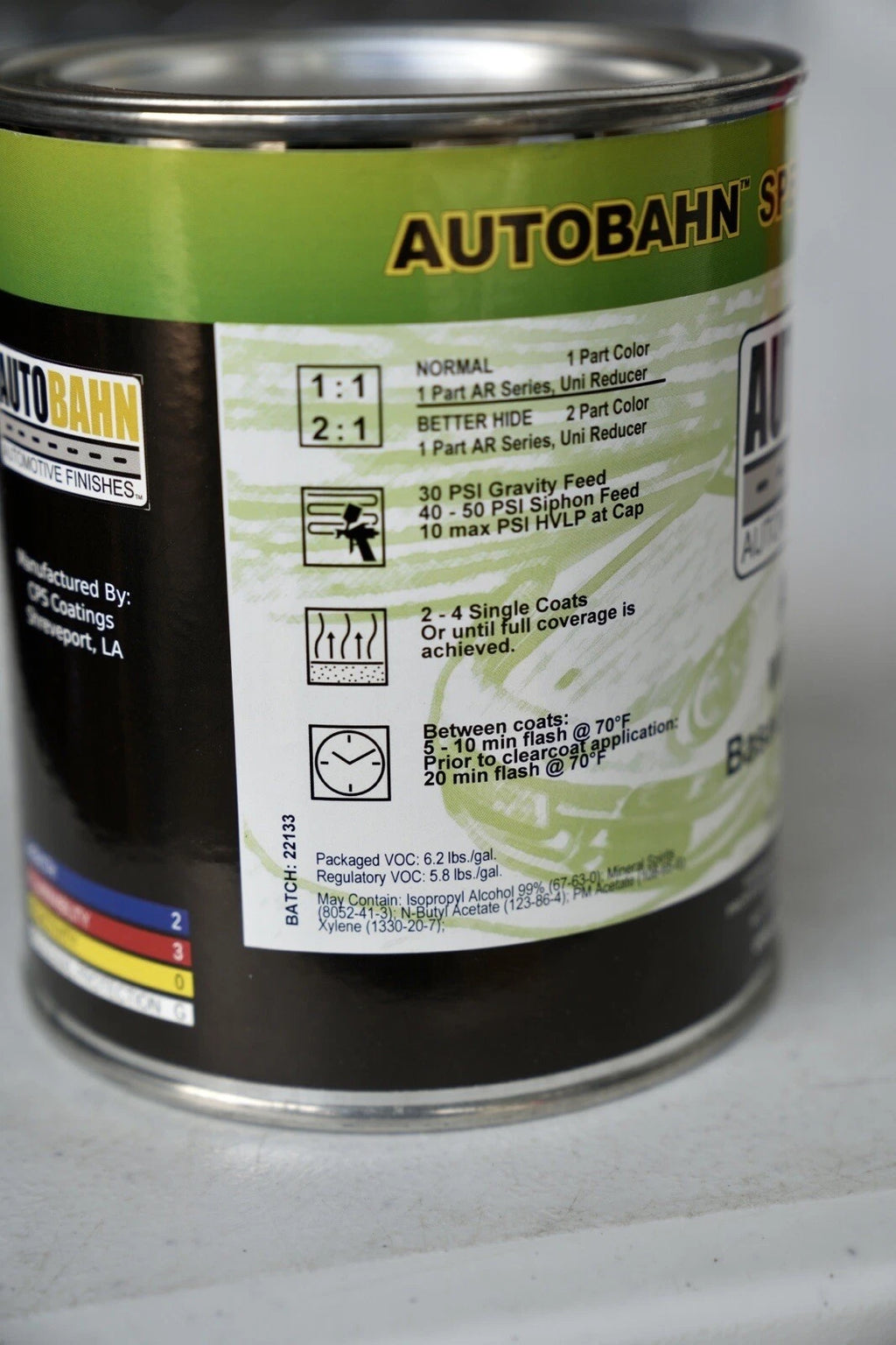 Autobahn Black Basecoat Tint Base Car Auto Paint GALLON AB-106 Urethane