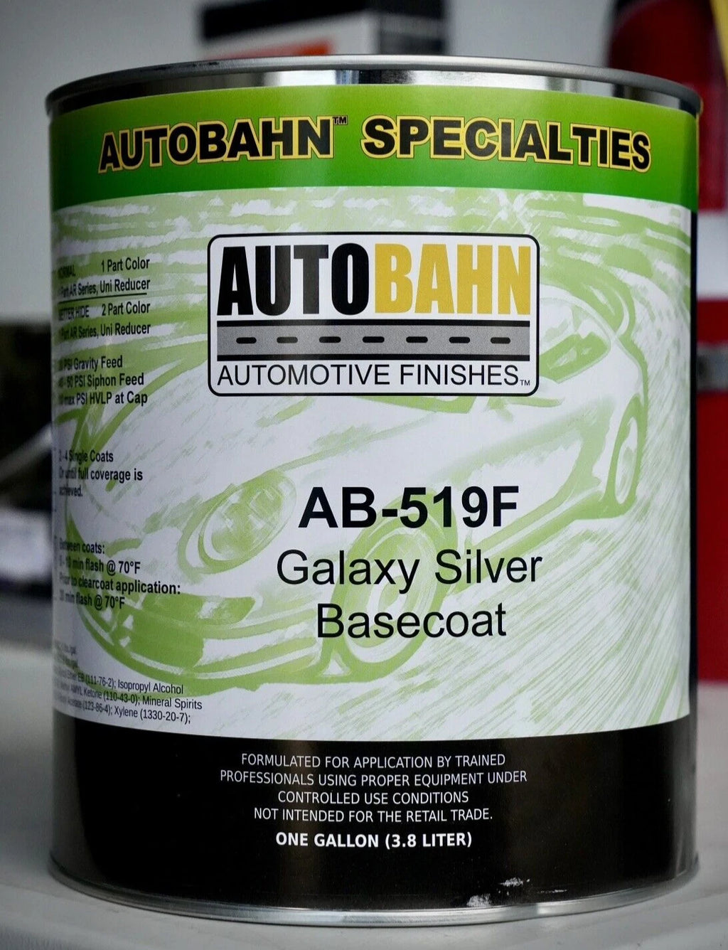 Autobahn Galaxy Silver BaseCoat AB-519F GALLON Size Car Auto Paint GM High Teck
