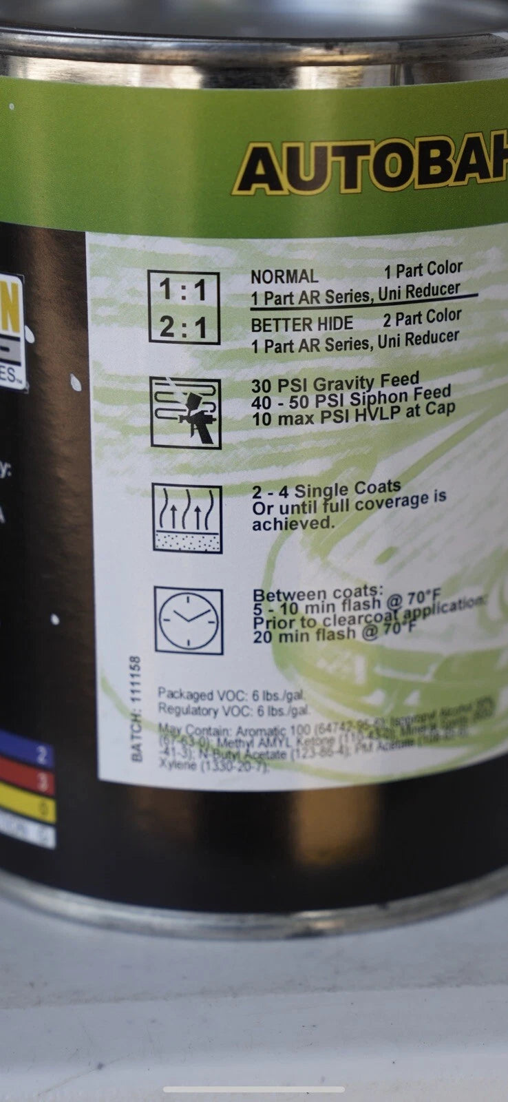 Autobahn Oxford White Basecoat Car Auto Paint QUART AB-YZ Ford Code YZ