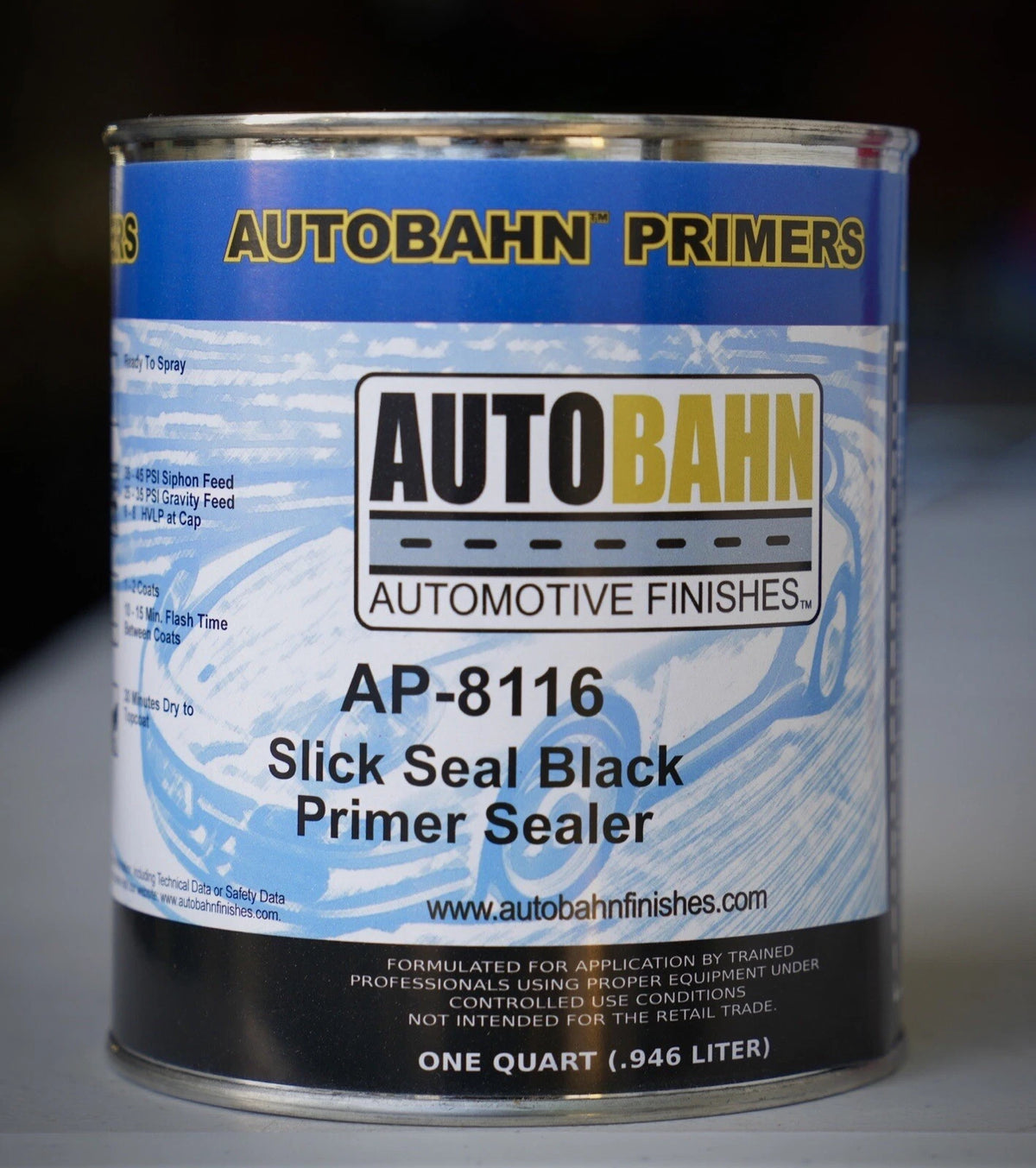 Autobahn Slick Seal BLACK 1K Primer Sealer Quart size! AP-8116 Ready to Spray!