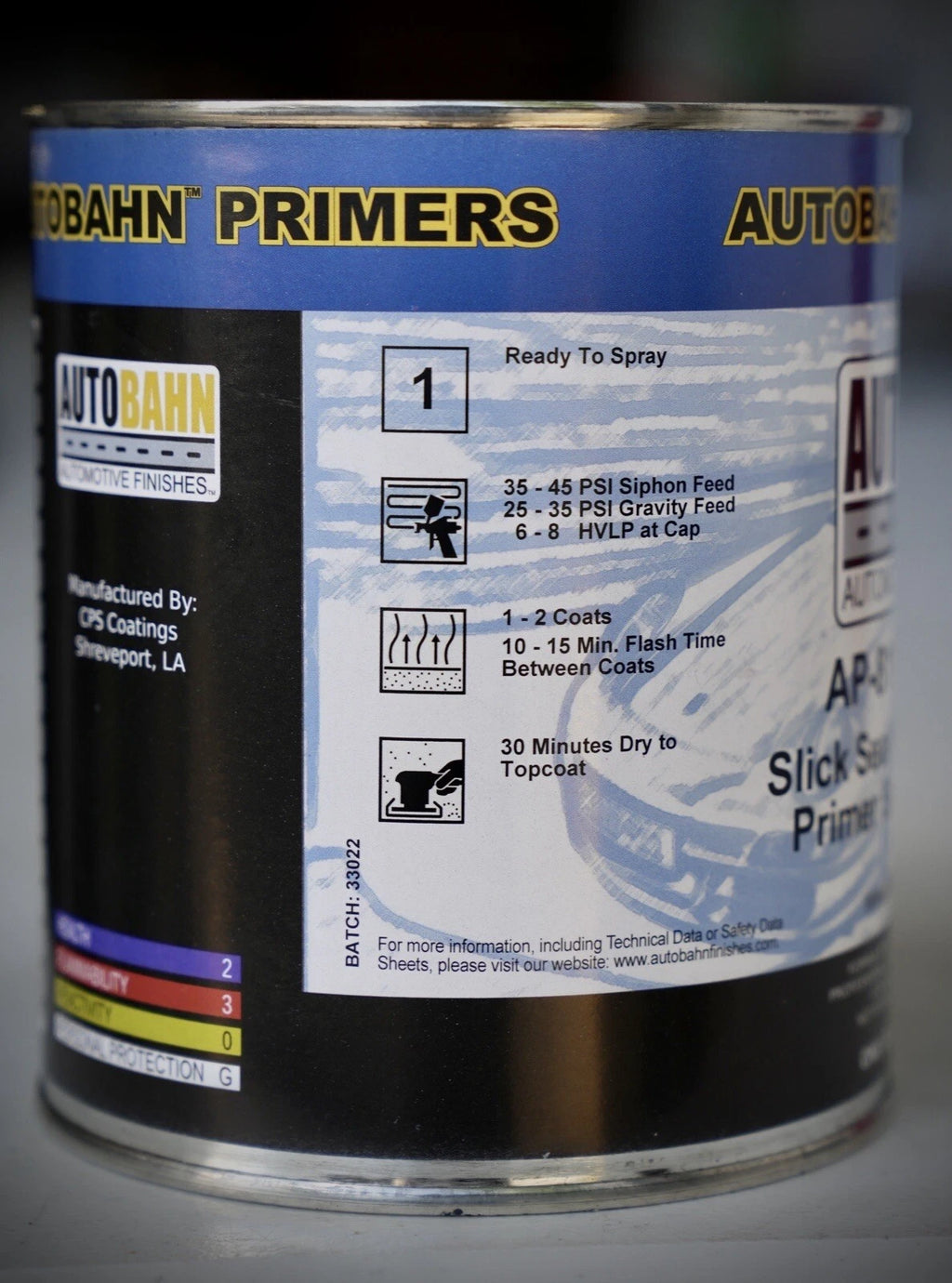 Autobahn Slick Seal BLACK 1K Primer Sealer Quart size! AP-8116 Ready to Spray!
