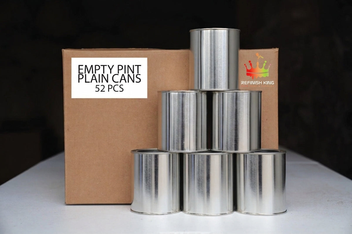 52 Empty Metal PINT Paint Cans+52 PINT Lids Free Shipping! Case Special!