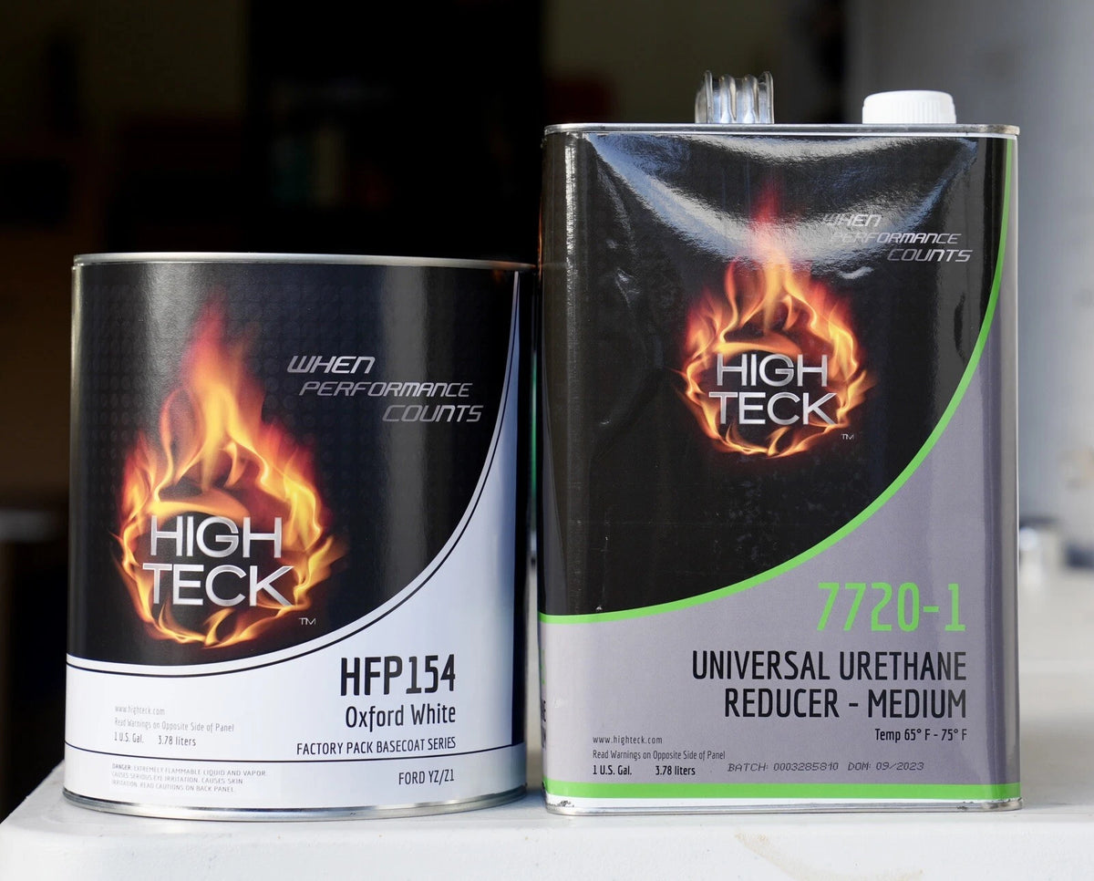 HIGH TECK HFP 154 FORD YZ/Z1 OXFORD WHITE BASECOAT PAINT GALLON KIT + REDUCER!