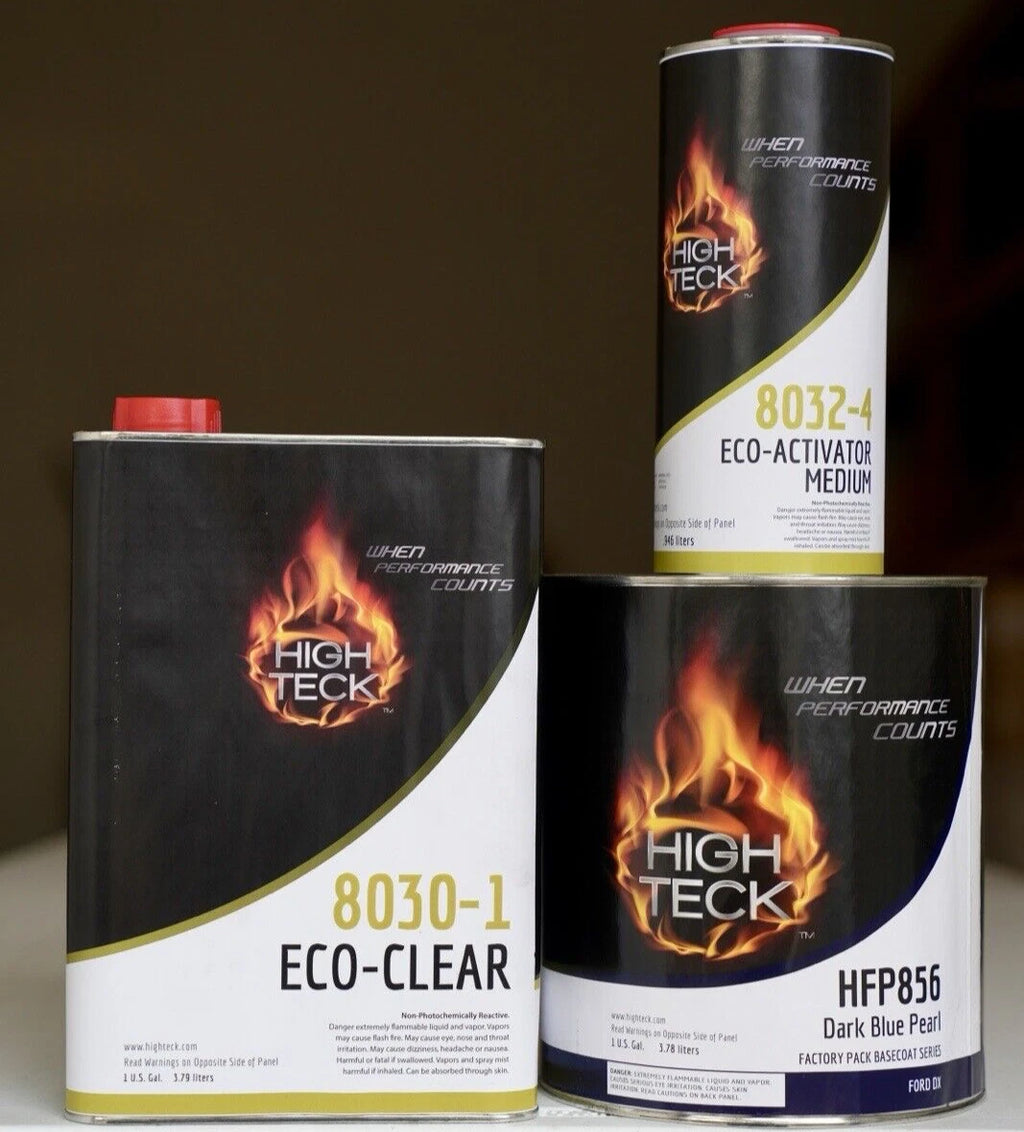 High Teck 8030 Dark Blue Pearl Basecoat Paint & Clearcoat Gallon Kit!FORD DX