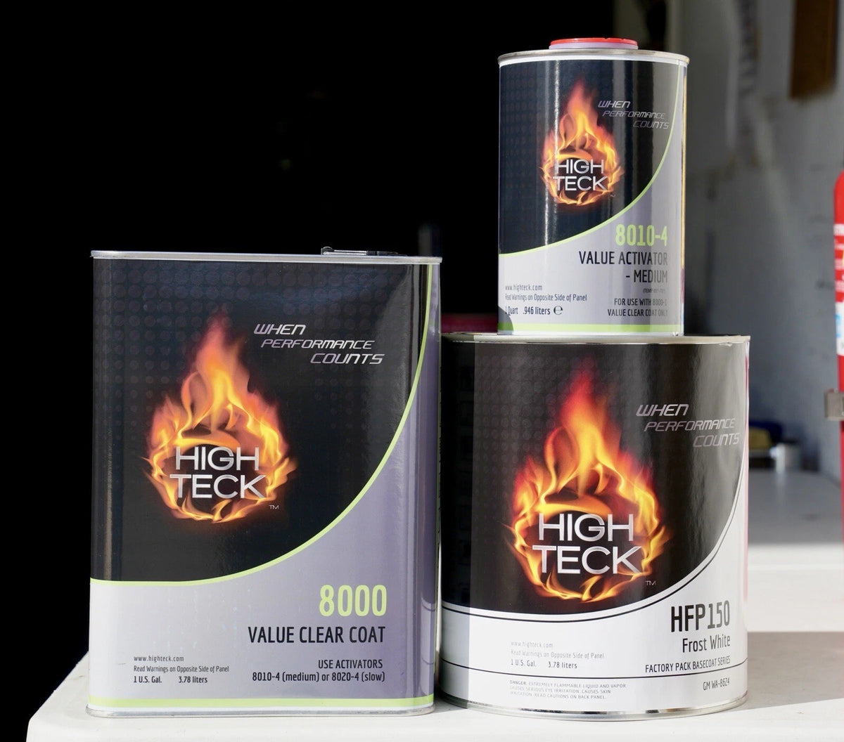 High Teck Frost White Basecoat Paint & Clearcoat GALLON Kit! GM 8624