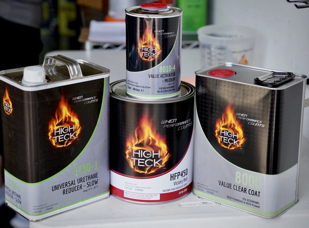 High Teck Victory Red Basecoat Paint, Reducer, Clearcoat Gallon Kit! GM WA9260