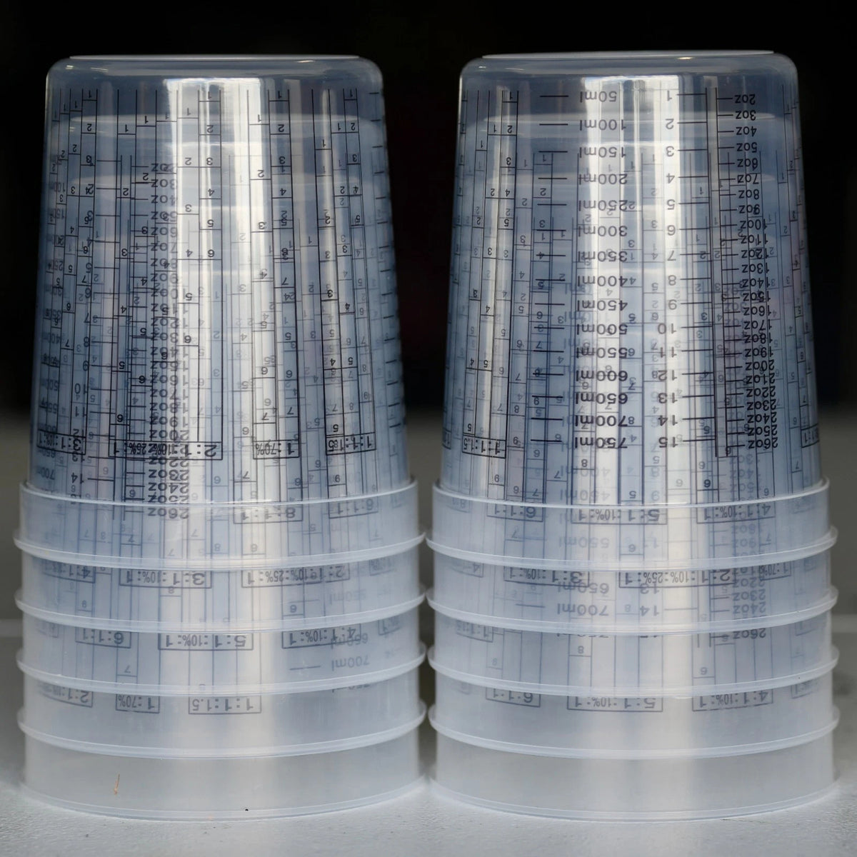 Quart 32oz Plastic Paint Mixing Cups with Measurements - 10 Pack -