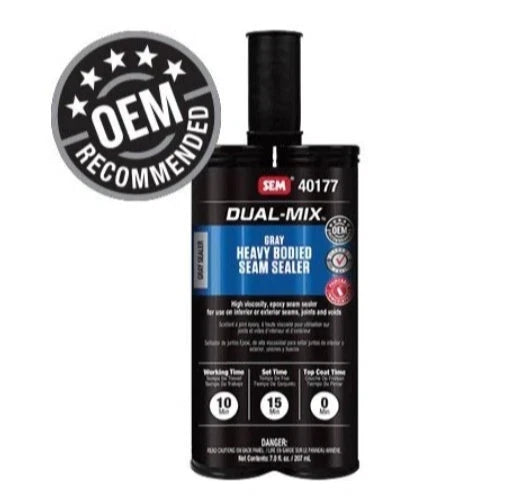 SEM 40177 2K Heavy Bodied Epoxy Seam Sealer GRAY 7 oz Cartridge Automotive
